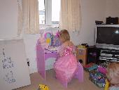 Rhiannon with her Xmas presents